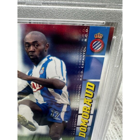 2004 PANINI SPORTS MEGA CRACKS 106  Cyril Domoraud PSA Nm 7 R. C.D, Espanyol| - Picture 6 of 10